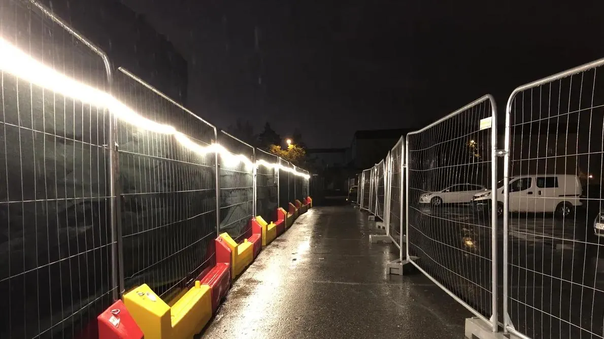 Construction-site lighting, France